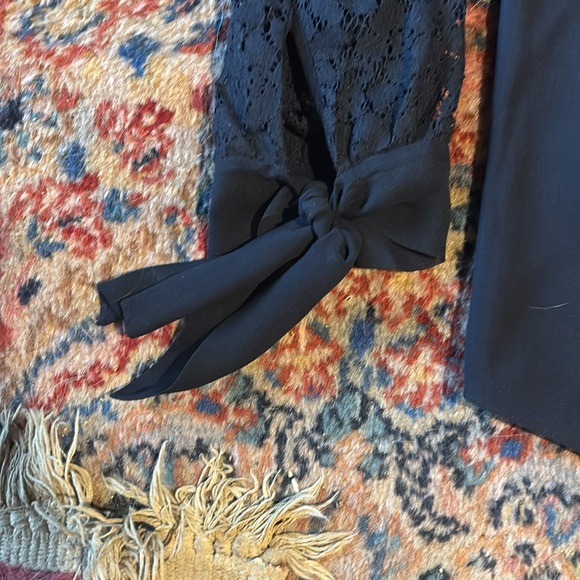 Silk and chiffon blouse with lace Rebecca Taylor size 10 - Picture 3 of 5